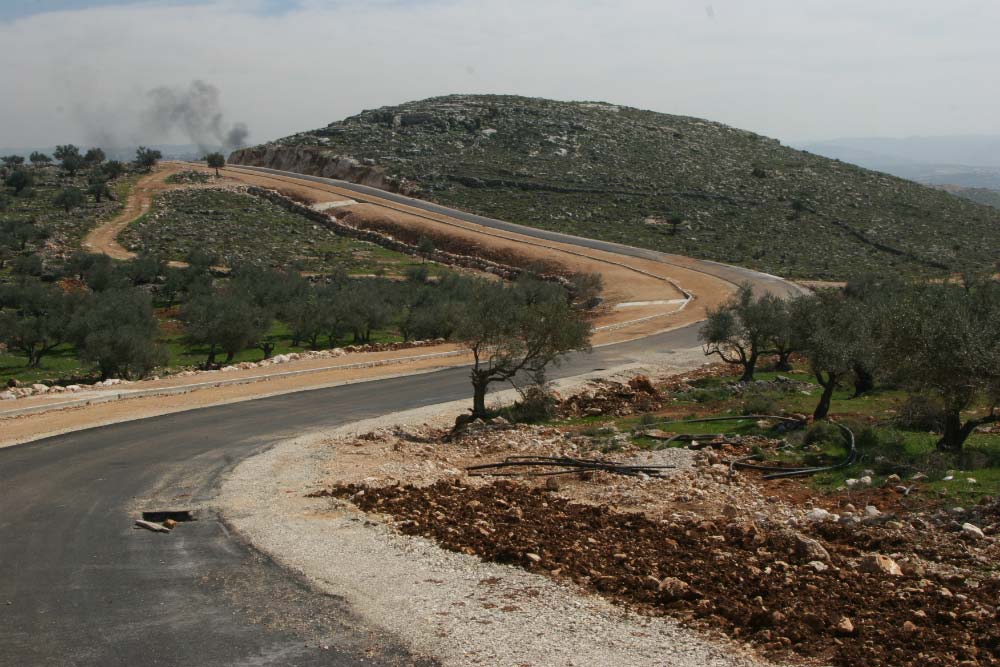 בראשי, כביש, קו התפר, עבודות תשתית